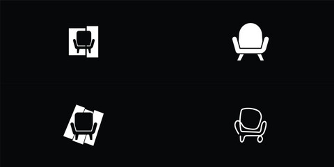 Furniture Logo. Interior Sofa Chair. Furnishing Interior Logo Design Template.