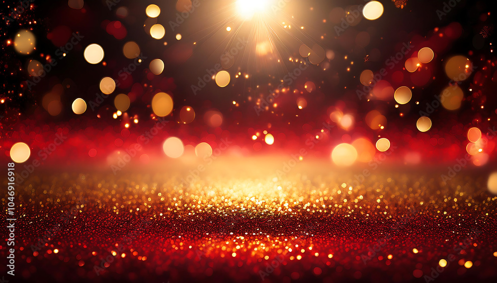 Poster abstract red gold black glitter lights create a visually striking background with a def_1(140)