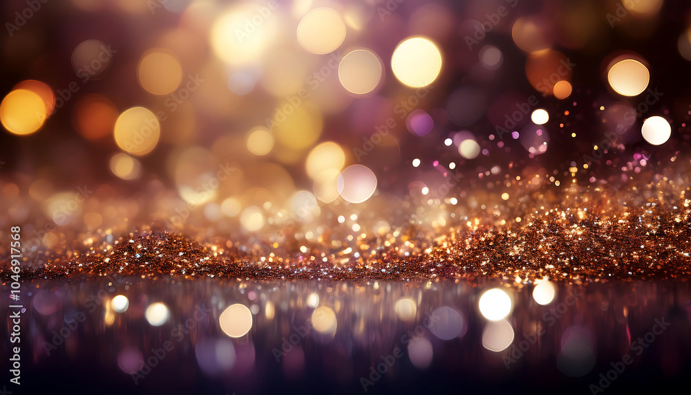 Poster Abstract glitter lights feature a background in metallic colors with a defocused presentati_1(133)