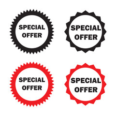 special offer icon on a white background. Flat special offer sign icon. vector illustration.