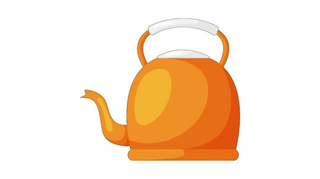 Kettle animated icon. An electric kettle flat animated icon. tea store machine. 