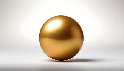 A single golden sphere sits alone against a crisp white backdrop._1(97)