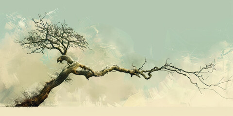 A twisted branch in the family tree, highlighting a forgotten relative or mysterious lineage.