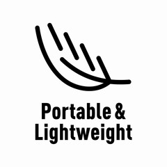 Portable& Lightweight information sign icon