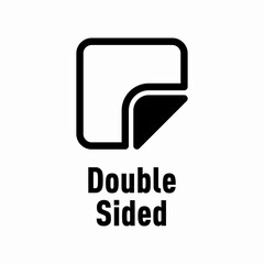  Double sided information sign icon