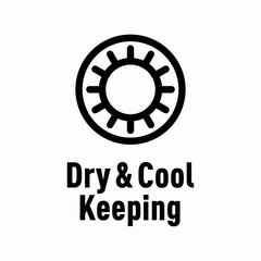 Dry&Cool Keeping information sign icon