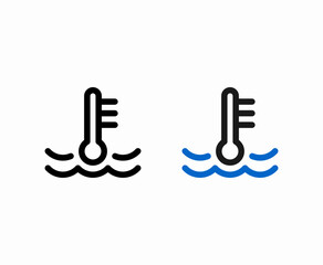 water temperature information sign icon