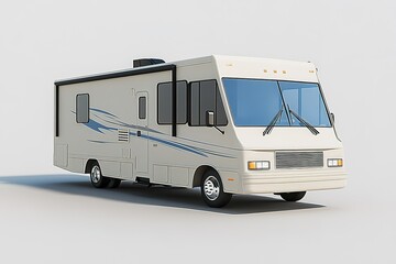Naklejka premium Recreational vehicle on white with shadows