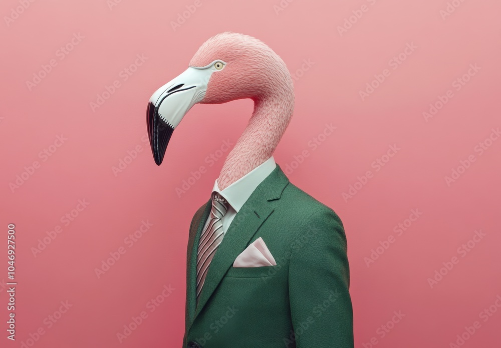 Canvas Prints Flamingo Suit.