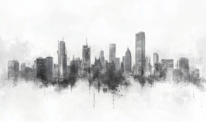 Fototapeta premium Sketchy Cityscape.