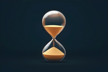 Minimalist Hourglass Icon Symbolizing Simplicity and Time Passage