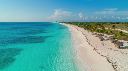 Fototapeta premium Idyllic Tropical Beach with Turquoise Waters
