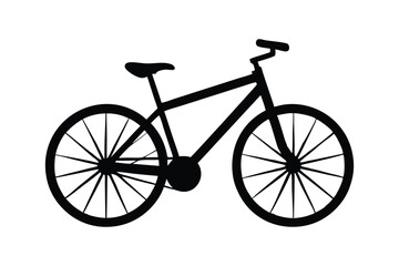 Fototapeta premium Electric Bicycle Vector Silhouette 