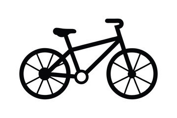 Electric Bicycle Vector Silhouette 