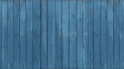 Naklejka premium A Vibrant Blue Wooden Background Featuring Rustic Planks