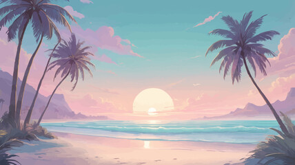 Obraz premium Adobe IlCartoon background is a beautiful place. illustrator Artwork