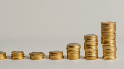 Coins increasing in height alongside a fluctuating graph, representing the future of oil prices and global economy.