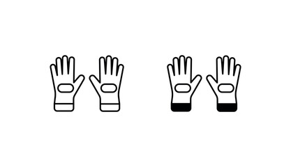 Obraz premium Outdoor Mittens icon design with white background stock illustration