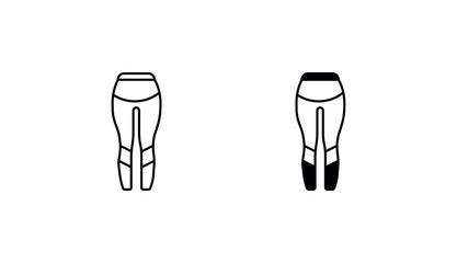 Cold Weather Leggings icon design with white background stock illustration