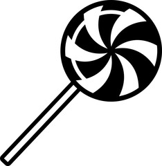 Sweet cute candy flat icon illustration.