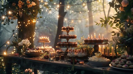 Birthday decoration ideas, decoration ideas, decoration of tables with light.