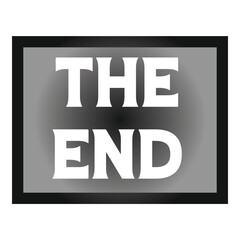 The end button icon. End icon on white background. vector illustration.