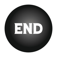 The end button icon. End icon on white background. vector illustration.