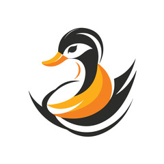 Abstract Duck Logo Design Template Vector Illustration