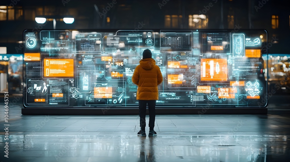 Leinwandbilder Cyber Attack in Action A hacker infiltrates complex digital security systems creating tension and urgency in the digital realm  Illuminated by a soft bokeh glow