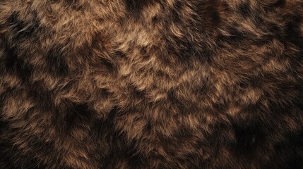 Naklejka premium Bison Fur. Dirty Brown Buffalo Fur as Background Texture