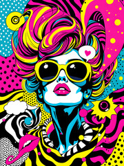 illustration pop art woman creative