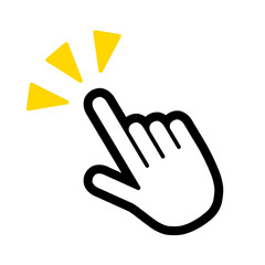 Obraz premium 指さし アイコン 記号 サイン タッチ ワンポイント 手 イラスト 