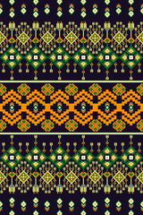Abstract pixel art fabric seamless pattern 