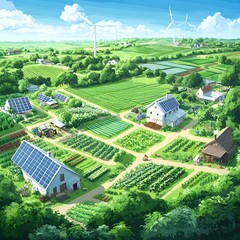 Sustainable Organic Farm with Renewable Energy