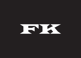 FK letter logo and initial logo design