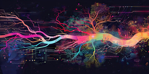 Ancestral Ties: A colorful, intricate map of your family's lineage, tracing the roots of your heritage back through time.