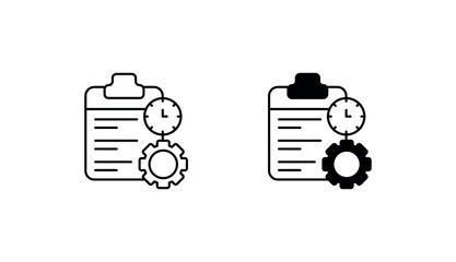Task Management Tool icon design with white background stock illustration
