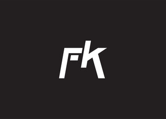 FK letter logo and initial logo design