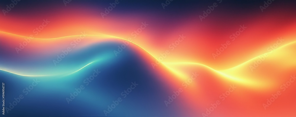 Fototapete The background features a holographic blur with a gradient of colors. There is a modern grain noise texture with a watercolor blend. Iridescent neon colors create a smoothly gradated look.