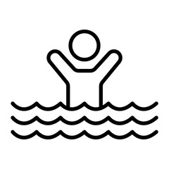 Water Vector Line Icon Design