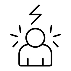 Abuse Vector Line Icon Design