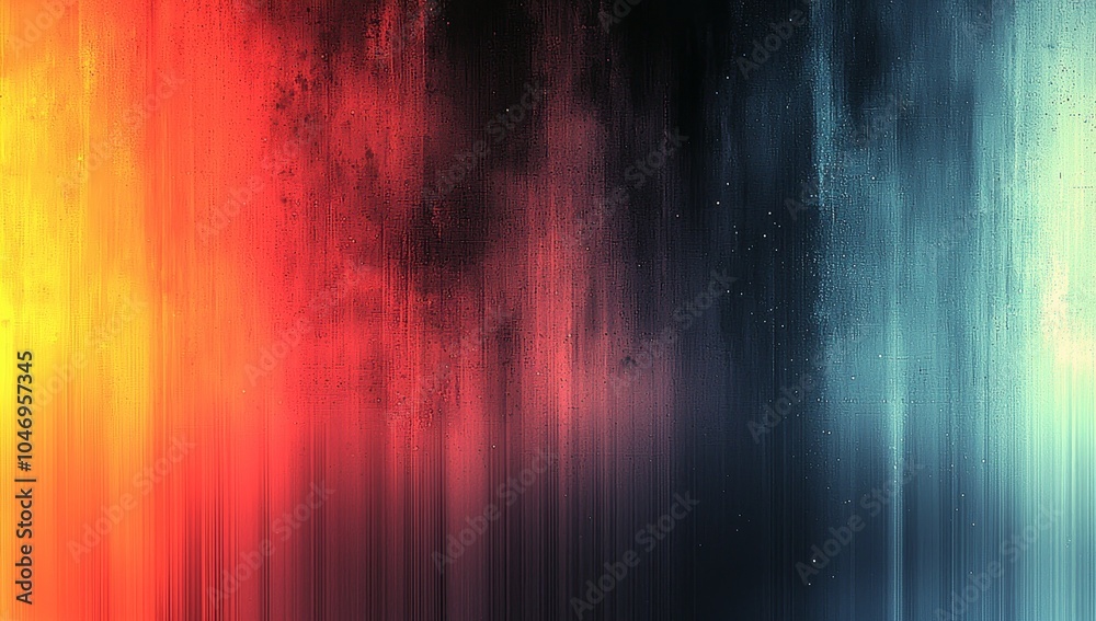 Aufkleber a grainy, atmospheric effect is created by blurring layers of red and black.