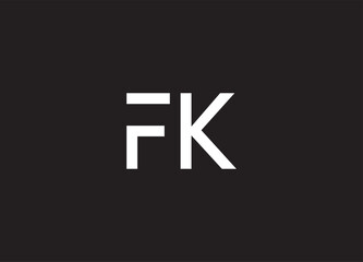 FK letter logo and initial logo design