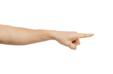 Man hands isolated on a transparent background.