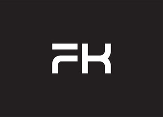 FK letter logo and initial logo design