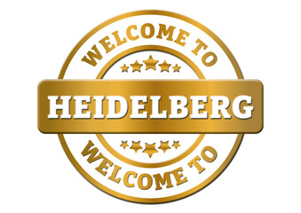 old sticker welcome to Heidelberg city