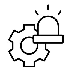 Obraz premium Incident Vector Line Icon Design