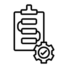 Fototapeta premium Procedure Vector Line Icon Design