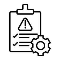 Obraz premium Risk Management Vector Line Icon Design