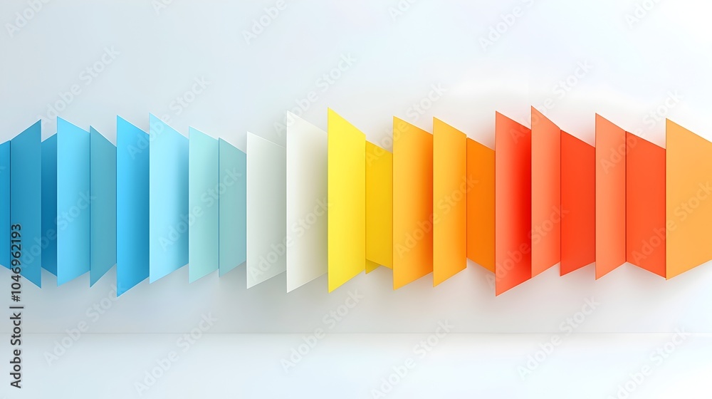 Poster Striking and dynamic arrangement of colorful geometric prisms set against a gradient background creating a visually captivating design that is ideal for contemporary social media templates flyers